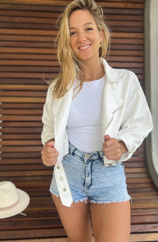 Denim white jacket