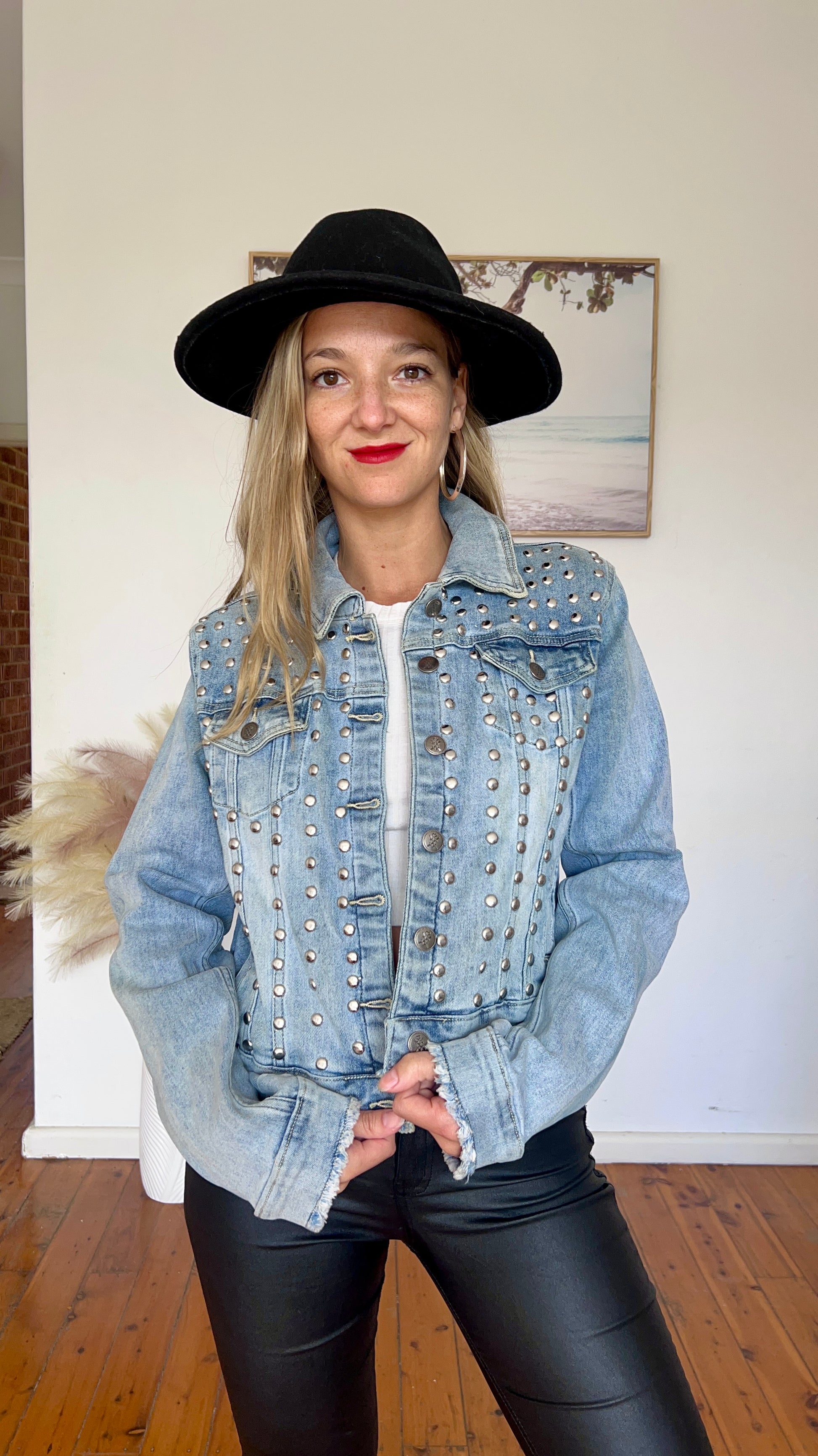 Design denim jacket Large Free Soul Australia